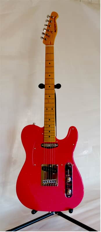 Leo Jaymz Elite Series "Popcaster" Electric Guitar - Sparkle Pink image 1
