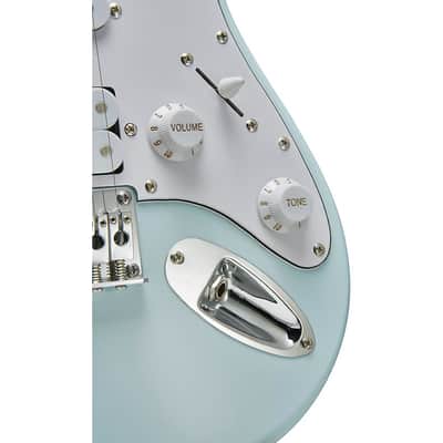 Mitchell TD100 Short-Scale Electric Guitar Regular Powder Blue 3-Ply White Pickguard image 16
