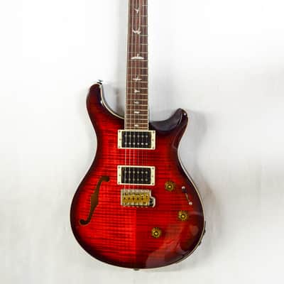 PRS SE Custom 24 Semi-Hollow Piezo - Orange Tiger Smokeburst image 9