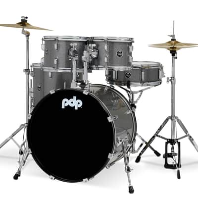 PDP Center Stage Silver Sparkle 5pc Kit Hardware Cymbals & Throne Included (PDCE2015KTSS) image 3