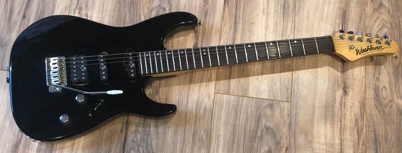 1990'S WASHBURN MERCURY MG-200 GROVER JACKSON HSS BLACK ELECTRIC