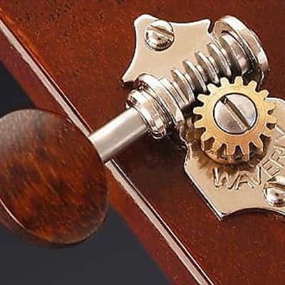 Waverly Guitar Tuners with Snakewood Knobs, for Solid Pegheads, Nickel, 3L/3R image 3
