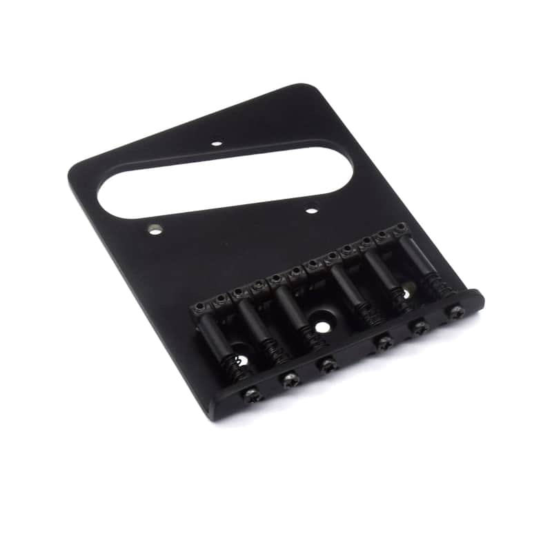 KD By AxLabs Tele®-style 6-Saddle Bridge - String-Through-Body Or Top - Satin Black image 1