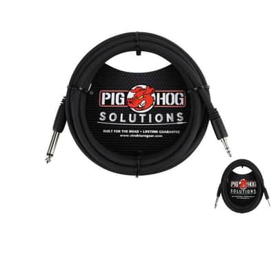 New - PIG HOG PX-35T4M SOLUTIONS - 10FT 3.5MM TRS TO 1/4" MONO image 1