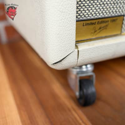 Marshall 1959SLP 35th Anniversary MK II Reissue 2-Channel 100-Watt Guitar Amp Head 1997 White w/ Matching 1960AX 4x12 Cabinet image 21