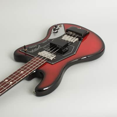 Wandre  Tigre Semi-Hollow Body Electric Bass Guitar (1965), black tolex hard shell case. image 7