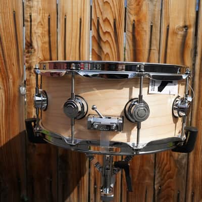 DW USA Collectors Series Natural Satin Oil 5.5 x 14" Pure Maple Shell With Ring's   Snare Drum image 4