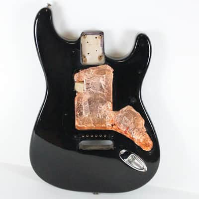 1989 Vintage Squier Fender Stratocaster Factory Black BODY Made in USA Strat 1980s image 1