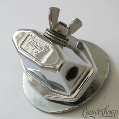 Ludwig Floor Tom Leg/L-Arm/Bass Drum Spur Mount Chrome Vintage 70s+Backing Plate image 2