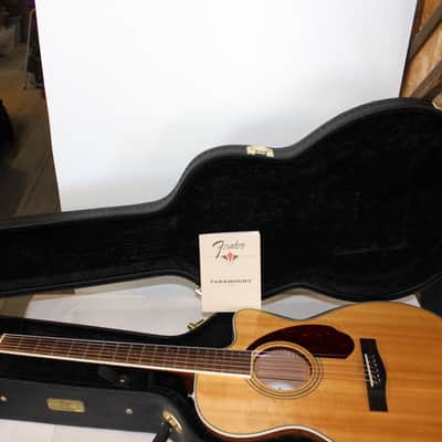 Fender Paramount PM-3C Triple-0 All-Mahogany Natural Acoustic Guitar with Case image 13
