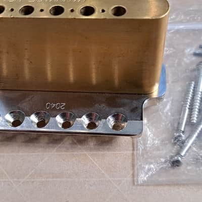 MannMade USA Tremolo Bridge Nickel/Polished Saddles PRS image 5