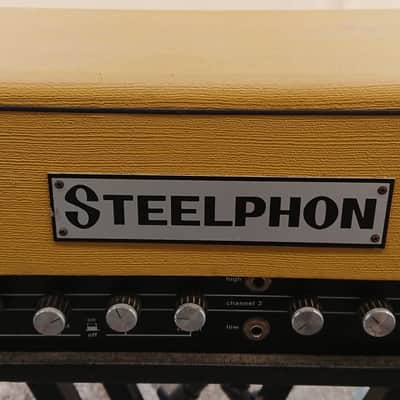 STEELPHON BA 805 Vintage Analog Italian Rare Amp Head Yellow '70 s image 2