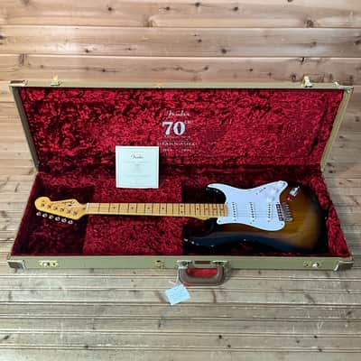 Fender 70th Anniversary American Vintage II 1954 Stratocaster Electric Guitar - 2-Color Sunburst image 7