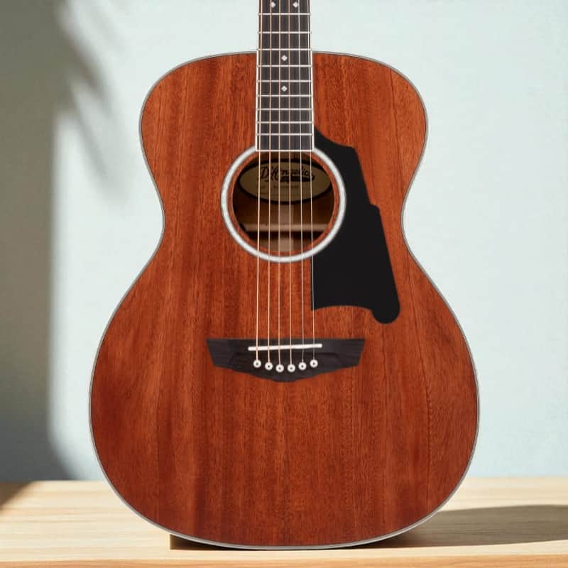 D'Angelico Excel Tammany Acoustic-Electric Guitar â€“ Natural Mahogany, Solid Top, Grover Tuners, Fishman Pickup image 1