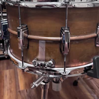 Ludwig LC608R 14x8 Raw Copperphonic 2020-present - Raw Copper Patina image 4