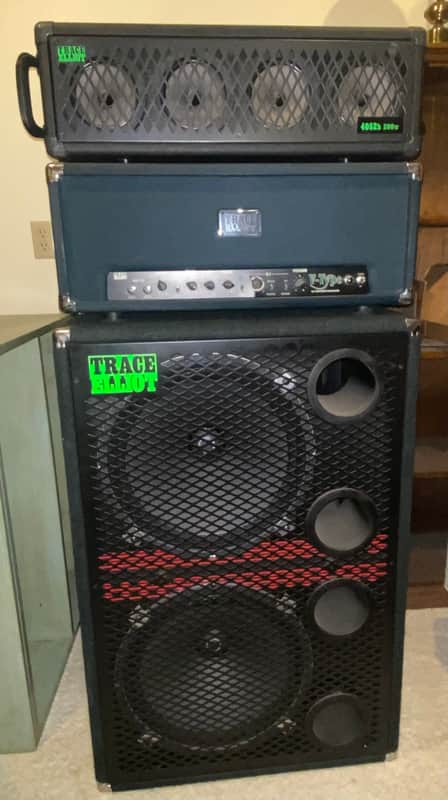 Trace Elliot 220 watt all tube (V-4 type) 80s, 90s Green tolex and carpet image 1