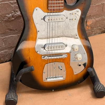 Vintage 1960s Kimberly Solid Offset Body Electric Guitar — Sunburst image 7