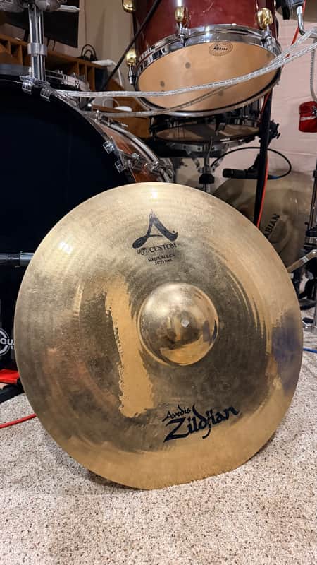 Zildjian 20" A Custom Medium Ride Cymbal 2002 - Present - Brilliant image 1