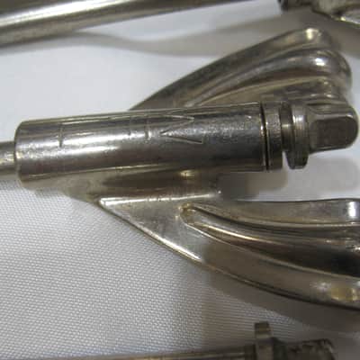 WFL 4 - Single Tension Bass Drum t-rods, claws and center lug (10151-U-1104) 50's/60's - Nickel Plated image 5