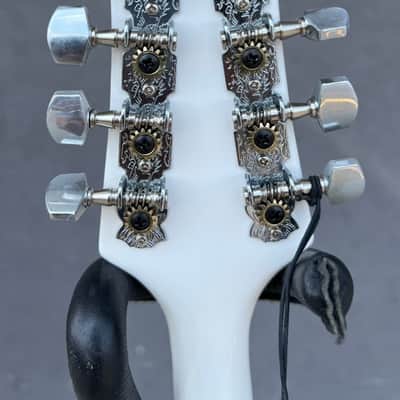 Stagg Model M50E/WH Gloss White Acoustic/Electric A-style Mandolin image 6