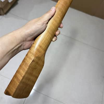 Low price 24 inch short scale Roasted flame Maple Guitar neck 22 fret Parts image 3