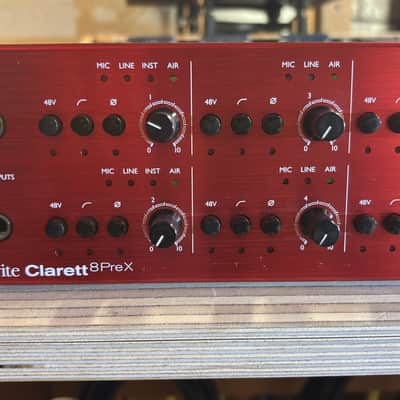 Focusrite Clarett 8Pre X Thunderbolt Audio Interface 2010s - Red image 3