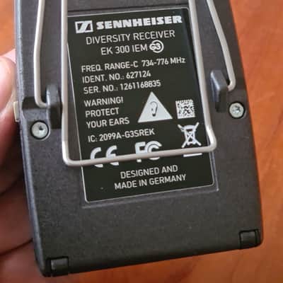 Sennheiser Sennheiser EK 300 IEM G3 Stereo Bodypack Receiver | UHF 734–776 MHz | Professional IEM image 4
