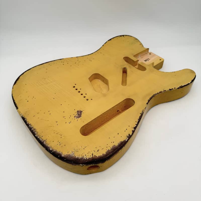 MJT Telecaster Body Relic Nitro Butterscotch Light mjt6699 image 1