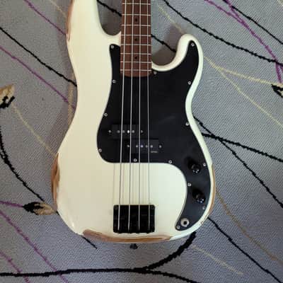 Custom Fender Squier Precision P Bass w/ EMG Geezer Butler Signature Pickups image 2