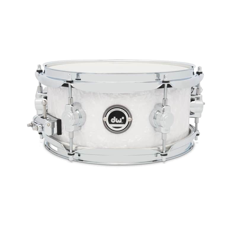 DW DWe Electronic/Acoustic Snare Drum 10x5 White Marine Pearl image 1