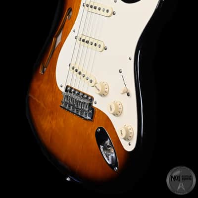 Fender Eric Johnson Thinline Stratocaster from 2018 in Sunburst with Hardcase image 6