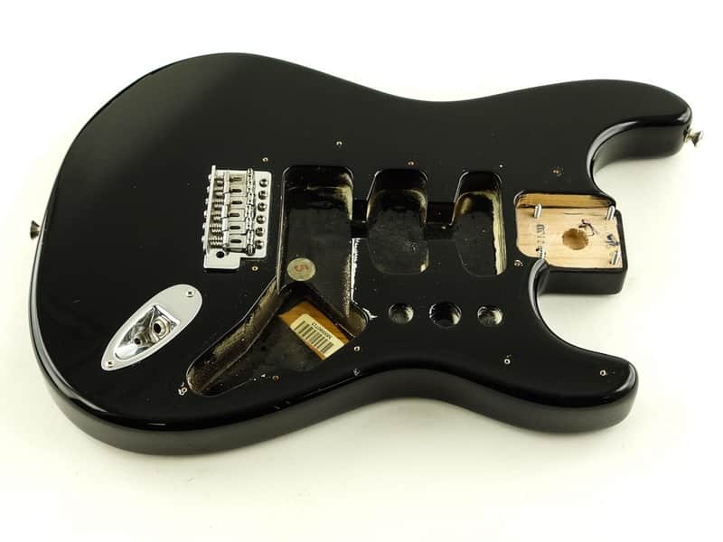 USED 2002 Fender MIM Standard Strat BODY & HARDWARE Guitar Black image 1