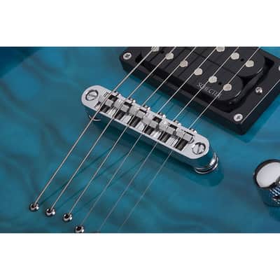Schecter C-6 Plus Guitar - Ocean Blue Burst image 8