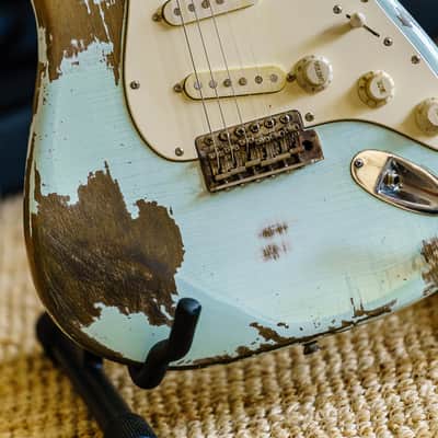 Partscaster Navacaster - Sonic Blue Nitro Relic 2021 Sonic Blue image 19