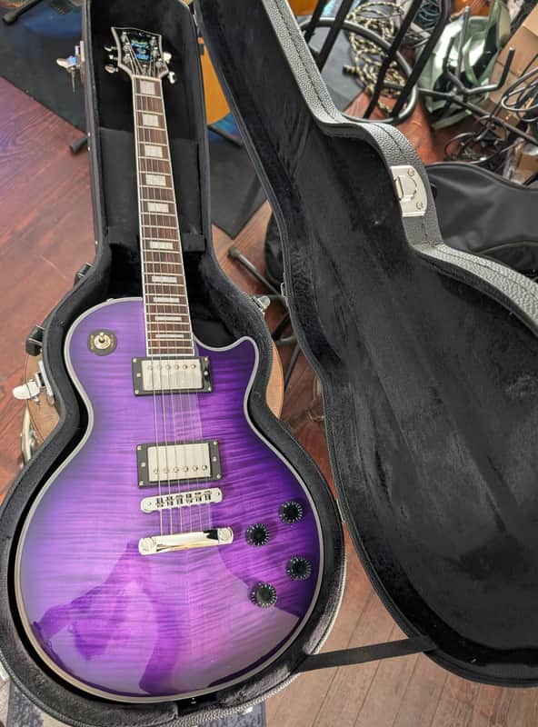 Chill Cat Limited Edition Purple Rain LP Style Electric Guitar image 1
