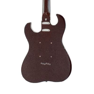 Silvertone 1449 Series Double Cut Guitar - Red Silver Flake Burst image 7