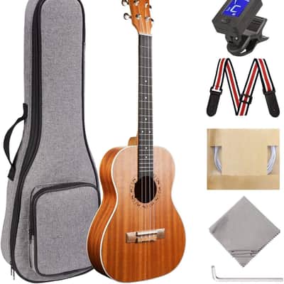 Baritone Ukulele 30 inch Ukelele Instrument Kit for Beginners Starter Pack Bundle Gig bag, Tuner, Strap, Adjustable Tool Set image 1