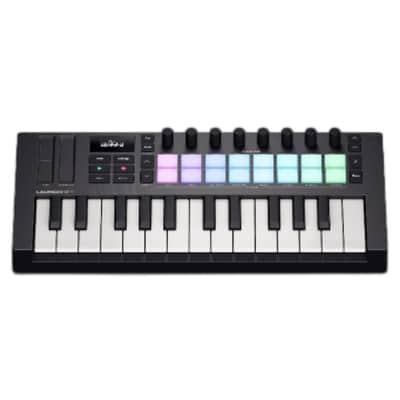 Novation Launchkey Mini 25 MK4 25Mini-Key USB MIDI Compact All-In-One DAW Keyboard Controller with Ableton Live 12 Lite and 16 Velocity Sensitive Pads