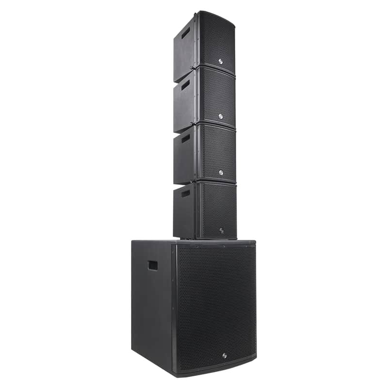 ZETHUS-M115SM3X4 | ZETHUS Series Line Array System with One 15" Subwoofer, Four Compact 6 x 3" Full-Range PA Speakers, Black image 1