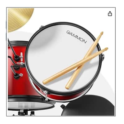 🎸3 Piece Junior Size Acoustic Drum Kit with Snare, Cymbal, and Throne🎸 image 3