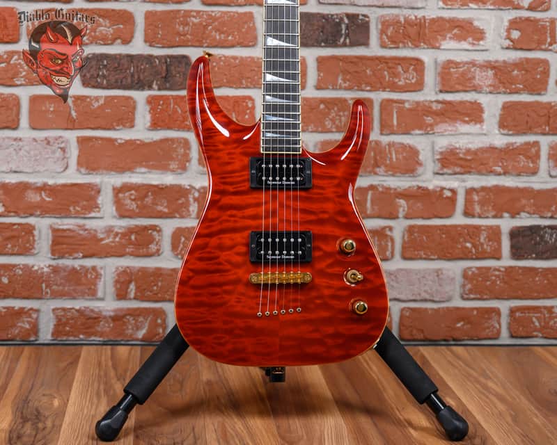 Immagine Jackson USA Custom Shop SLATQ-H MAH Archtop Soloist Quilted Maple Top Violin Brown 2005 w/OHSC - 1