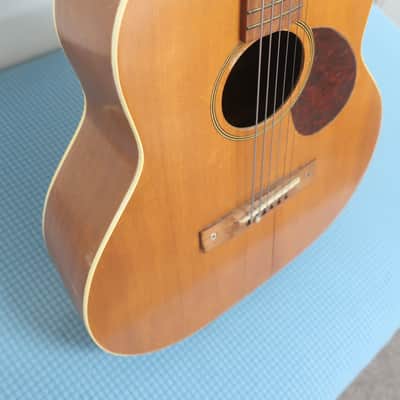 Vintage 1940s Regal Junior Jumbo Flattop Acoustic Guitar Project High Action & Chipped Kluson Tuner Buttons Lots Of Protentional Rare Original Chipboard Case & Case Candy image 13