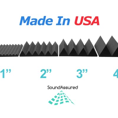 Acoustic Foam Panels - Bulk 1 Inch Thick Studio Foam Tiles - Blue Color - 48 Square Feet image 9