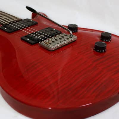 1999 Paul Reed Smith PRS Custom 24 USA Flame Maple Top Transparent Red Electric Guitar w/ OHSC image 1