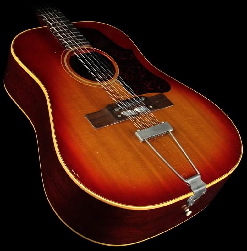 1963 Gibson Vintage B45-12 12-String Acoustic Guitar Sunburst image 1