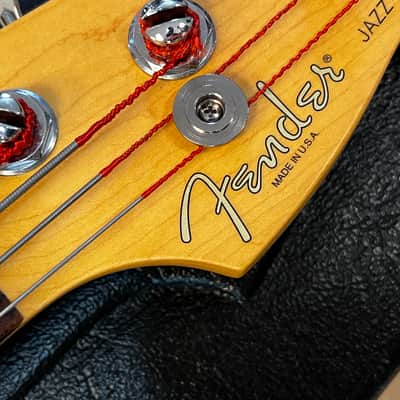 1995 Fender American Standard Jazz Bass Crimson Burst image 8