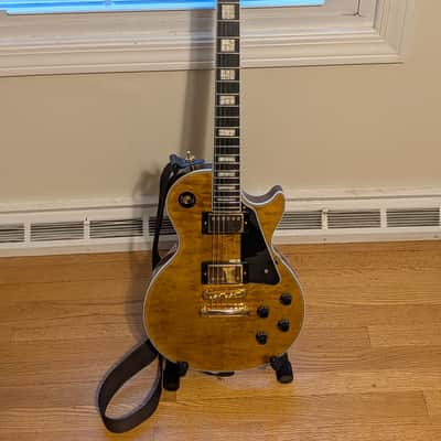 Epiphone Les Paul Custom Exclusive Quilt Top - Transparent Amber image 1