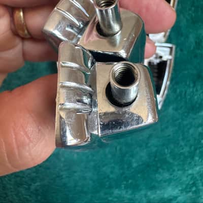 Ludwig Lot of 8 Vintage Large Classic Bass Drum or Tom Lugs - Chrome L#1 80s - Chrome image 10