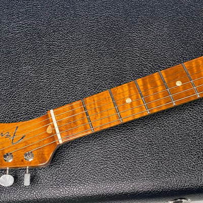 NEW ! Fender American Custom Telecaster NOS - 1-Piece Roasted AAA Flame Maple Neck Fingerboard - Sapphire Blue Transparent - Authorized Dealer - 7.4 lbs - G07467 image 9