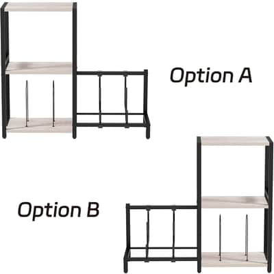 Grey Studio 3-Tier Guitar Stand for Acoustic Guitars, Electric, Bass Music Cabinet image 6
